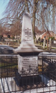 Het graf van ds. H. de Cock op de Zuiderbegraafplaats in Groningen (eigen foto).