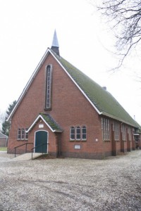 De nieuwe gereformeerde kerk te Drijber die in 1939 gebouwd werd.
