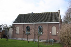 Het dolerende kerkje te Linschoten, in 1893 in gebruik genomen (foto Reliwiki, Andre van Dijk)