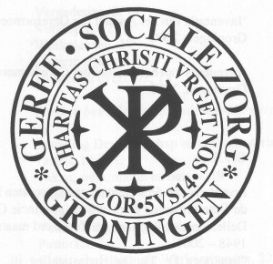 Het vignet van de Gewestelijke Stichting voor Gereformeerde Sociale Zorg.