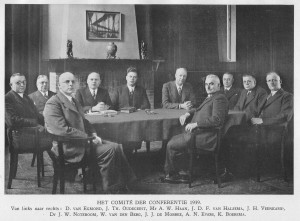 Jaarlijks werden Centrale Diaconale Conferenties gehouden. Hier het bestuur van de conferentie van 1939.