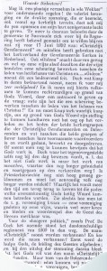 Het eerste deel van ds. Draijers apologie in het weekblad De WEkker van 1 september 1893.