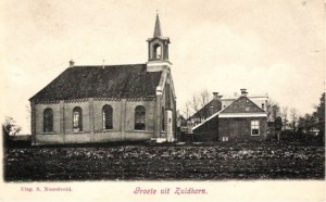 De in 1878 gebouwde gereformeerde kerk van Zuidhorn. 