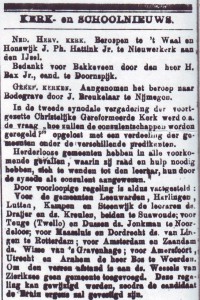 De 'Leeuwarder Courant' van 22 augustus 1893 meldde de verdeling van de consulentschappen.