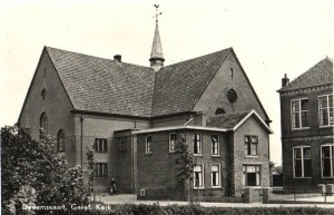 De gereformeerde kerk aan de Langewijk na de vergroting