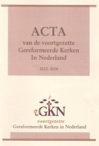 De Acta van de vGKN-synode 2012-2014.