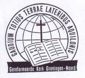 Het kerkzegel van de Gereformeerde Kerk Groningen-Noord.