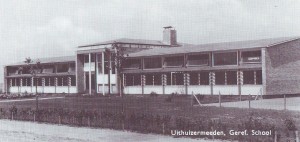 De gereformeerde school aan de Lijnbaan, die in 1959 in gebruik genomen werd.