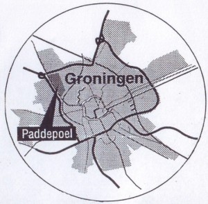 De ligging van de wijk Paddepoel in de stad Groningen.
