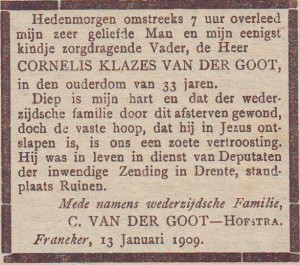 Uit 'De Heraut' 24 januari 1909.