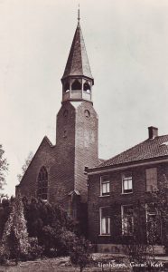 De in 1887 in gebruik genomen gereformeerde kerk te Tienhoven. 