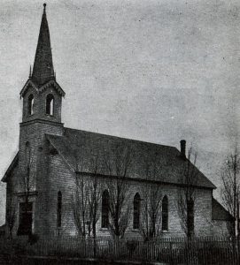De eerste settlers in Roseland hadden een eenvoudig houten kerkje; maar deze 1st Reformed Church werd in 1887 gebouwd.