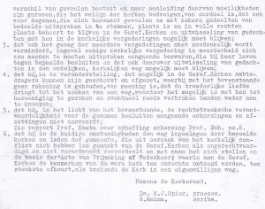 De uitleg van de kerkenraad van 5 oktober 1944.